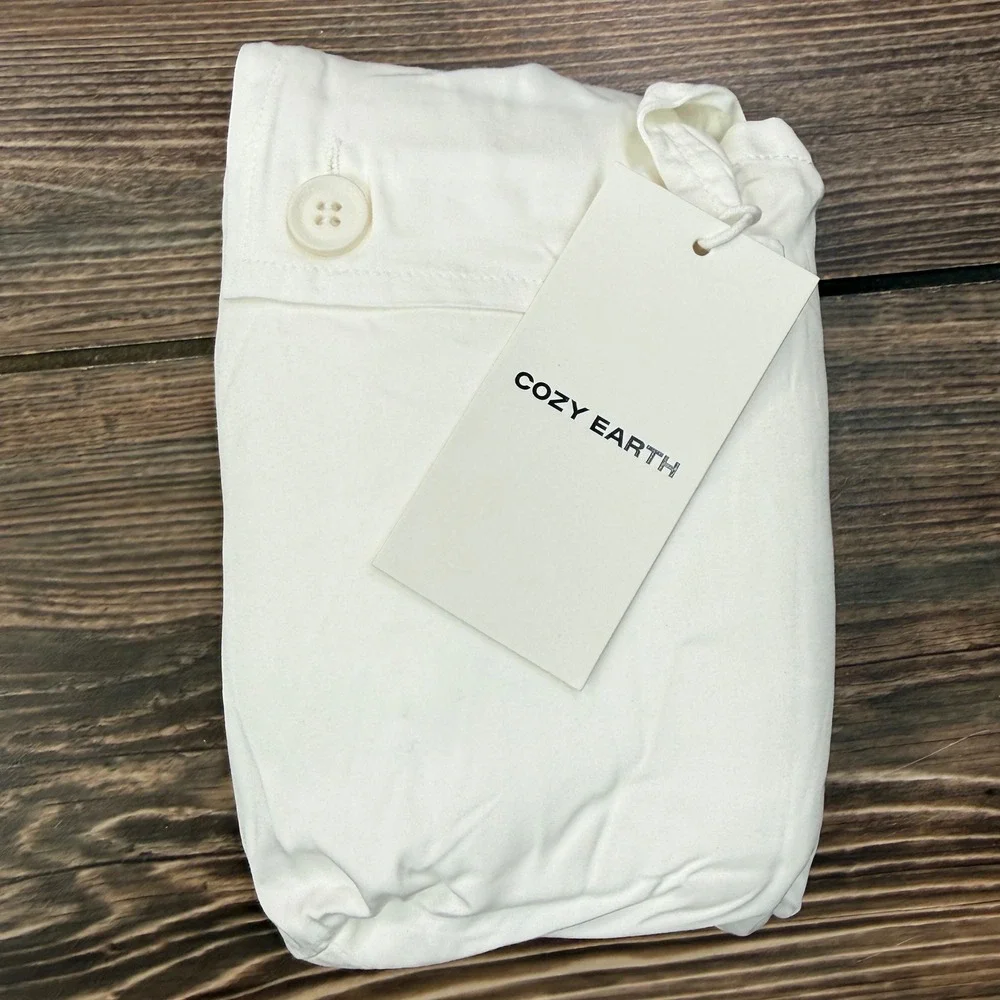 Cozy Earth Unisex King Pillowcases White Bamboo Viscose Luxury NWT